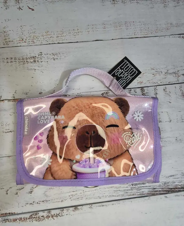 Cartuchera desplegable estampada